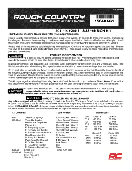 Installation Manual